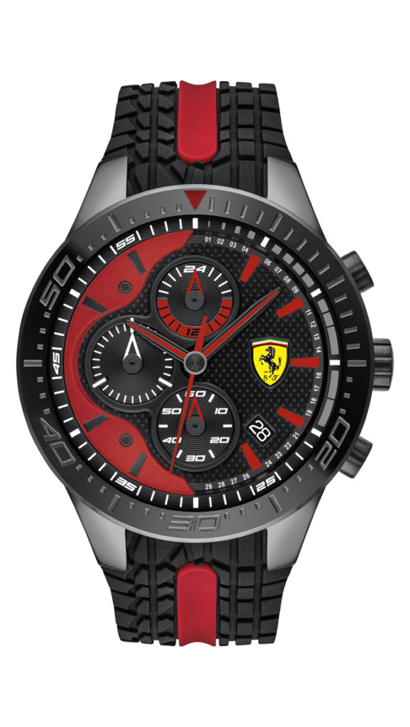 The Scuderia Ferrari Red Rev Evo in black finish