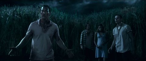 In The Tall Grass: Patrick Wilson, Harrison Gilbertson, Laysla De Oliveira, and Avery Whitted.