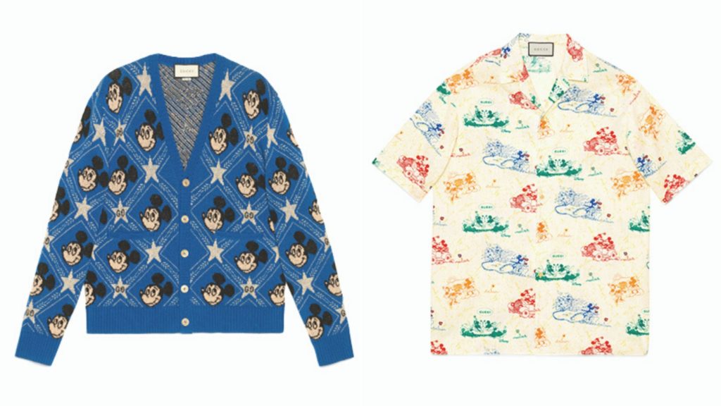 gucci mickey mouse cardigan shirt