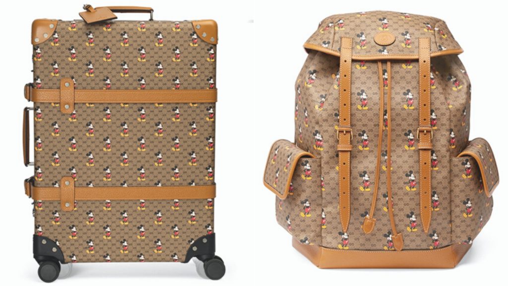 gucci mickey mouse suitcase backpack