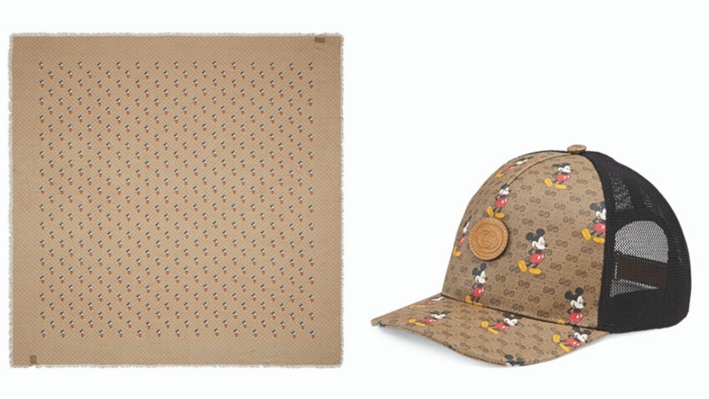 gucci mickey mouse scarf cap