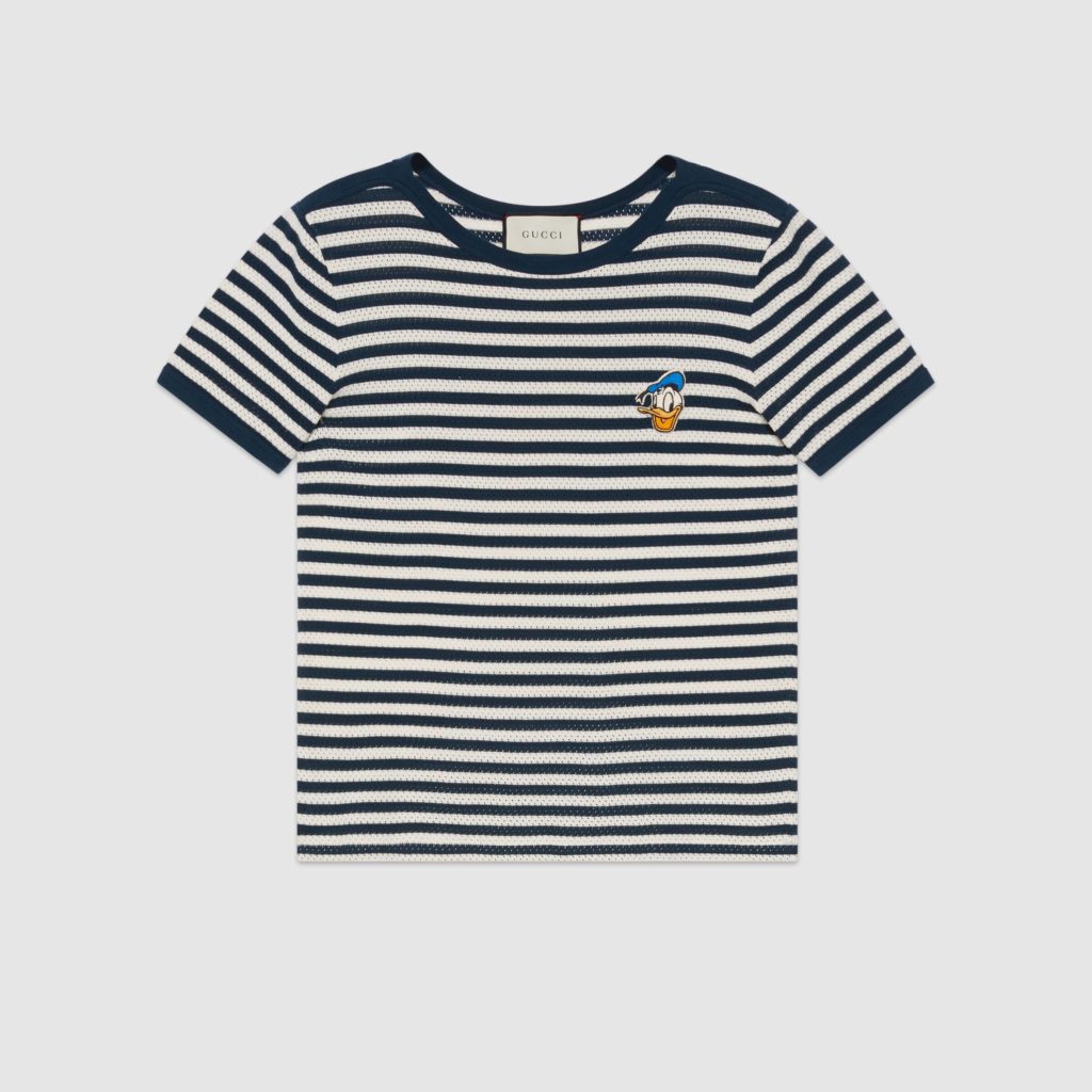 Disney x Gucci Donald Duck striped t-shirt