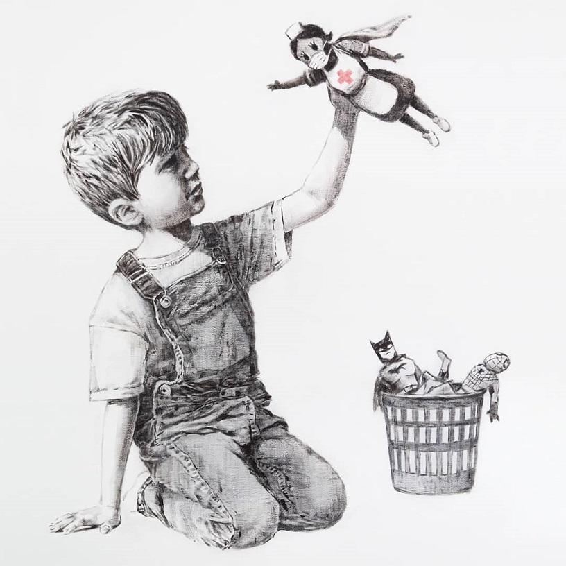 Banksy Love is in the Bin