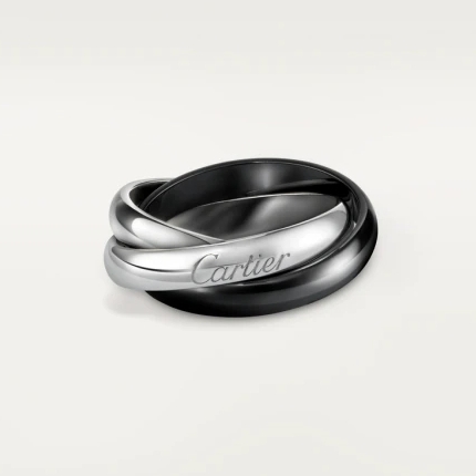 Cartier Trinity ring in white gold and ceramic