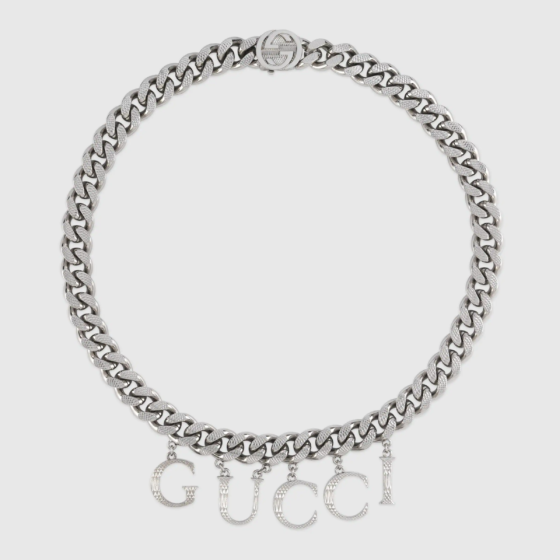 Gucci metal chain necklace