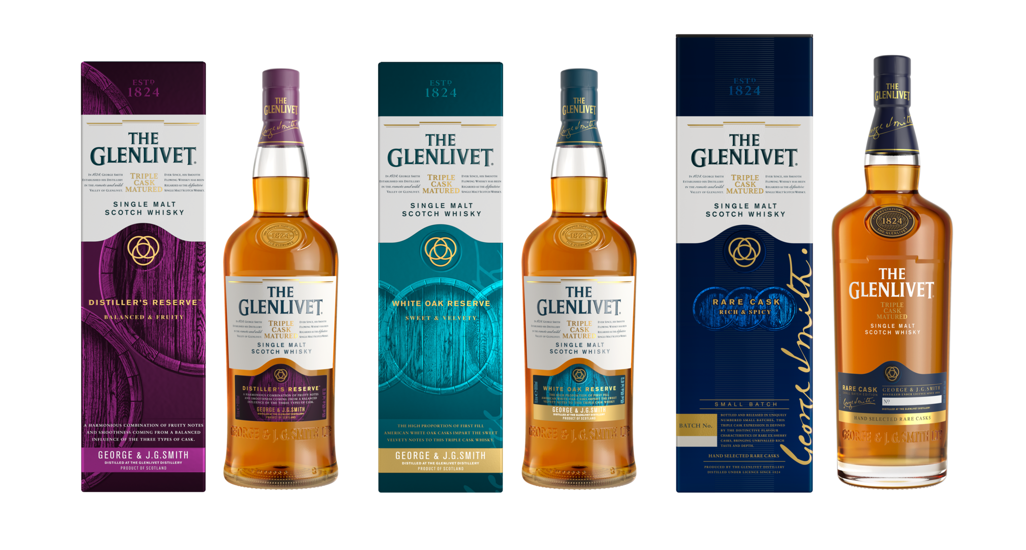 The Glenlivet Triple Cask Series duty-free whiskies
